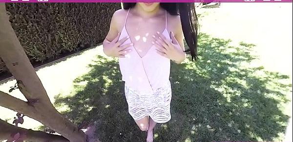  VRBangers.com Sexy brunette Lady Dee take a big dick in the park